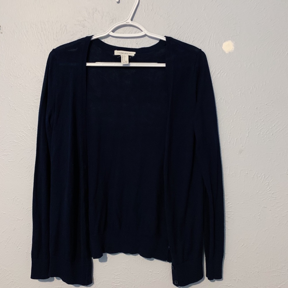 Forever 21 navy blue buttoned cardigan